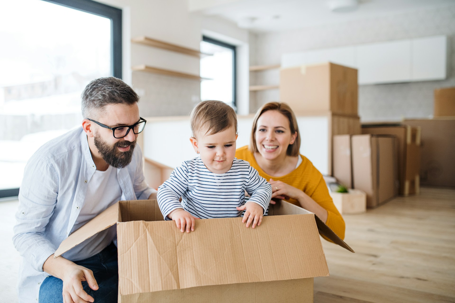Family moving to their new home